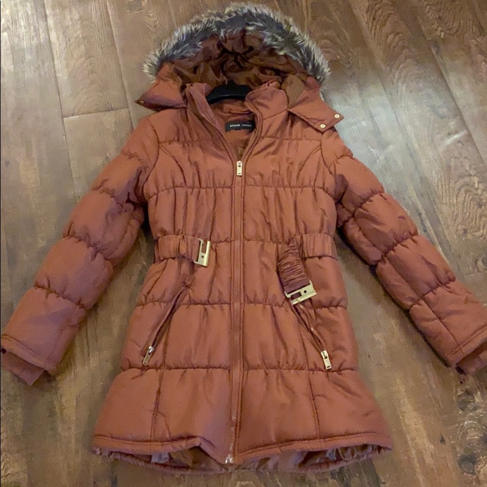 Black Rivet Puffer Coat